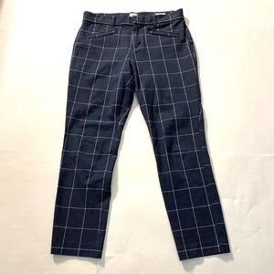 73. Gap Navy Blue Checkered Pants